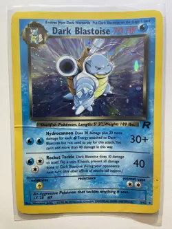 Pokemon Team Rocket Dark Blastoise Holo Rare 3/82 Card - Image 1
