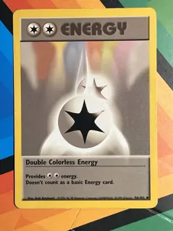 Double Colorless Energy 96/102 LP Base Set Pokemon Card WOTC 1999 - Image 1