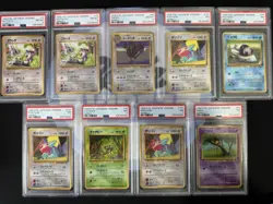 PSA Graded Vending Series Pokemon Cards Japanese Lot 9 Total Cards NM - MINT - Image 1