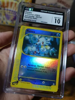 Horsea 85/147 Aquapolis Reverse Holo CGC 10 Gem Mint Pokemon Card % - Image 3