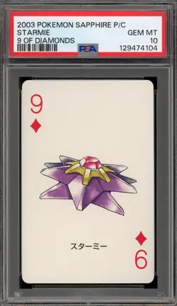 Pokemon Sapphire Playing Cards Starmie 9 of Diamonds PSA 10 Gem Mint - Image 1