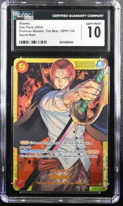 Shanks OP01-120 CGC 10 Secret Rare The Best One Piece Card - Image 1