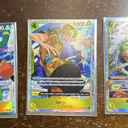 Bandai One Piece Card Game Egghead Holo Character Lot Usopp Sanji Roronoa Zoro - Image 3