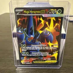 Pokemon TCG Mega Heracross Ex 108/094 Phantasmal Flames Ultra Rare NM Card - Image 1