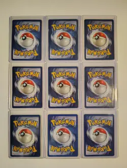 9 Vintage Pokemon Card Lot 4 Holo 5 Non Holo MP Condition - Image 2