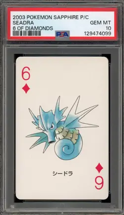 Pokemon Sapphire Playing Cards Seadra 6 of Diamonds PSA 10 Gem Mint - Image 1