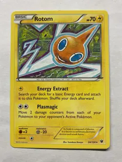Pokemon Card Rotom Basic Card HP 70 Fates Collide Rare Card Free Shipping! - Image 1