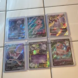 Pokemon Mewtwo GX, Mew GX, Mewtwo V, Mew V, Mewtwo EX Holo Lot of 6 Cards - Image 1