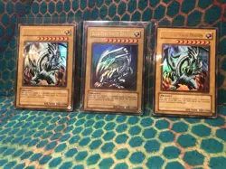 Blue-Eyes White Dragon SDK & LOB-001 Yu-Gi-Oh Ultra Rare Holo Unlimited 3 Cards! - Image 1