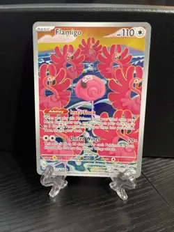 Pokemon Card TCG Flamigo 227/193 Holo Illustration Rare Paldea Evolved Art - Image 1