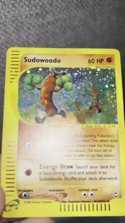 Sudowoodo Holo Pokemon e-Card Series Aquapolis #H24 2003 - Image 2