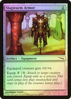 Mirrodin MTG FOIL Slagwurm Armor Magic - Image 1