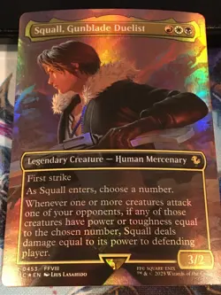 Squall, Gunblade Duelist (Borderless) FOIL - FINAL FANTASY MTG: Near Mint - Image 1