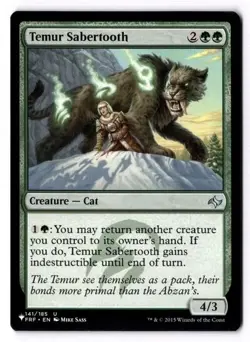 MTG Temur Sabertooth - Streets of New Capenna Commander #315 - Image 1