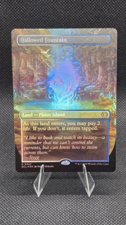 1x Hallowed Fountain ~~ Borderless - Foil NM-Mint, English Lorwyn Eclipsed MTG M - Image 1