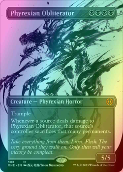 1x FOIL Phyrexian Obliterator Phyrexia: All Will Be One NM MTG - Image 1
