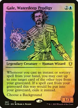 NM Foil Showcase Gale, Waterdeep Prodigy, MTG, Baldur's Gate, Magic, 383 - Image 1