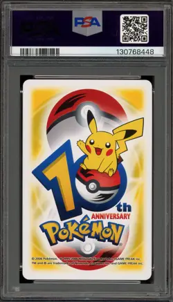 Pokemon 10th Ann. Playing Cards Phanpy/Donphan Yellow 7 of Spades PSA 8 - Image 2