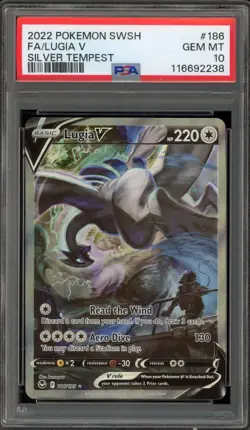 Pokemon Lugia V Silver Tempest Full Alt Art #186 PSA 10 Gem Mint - Image 1