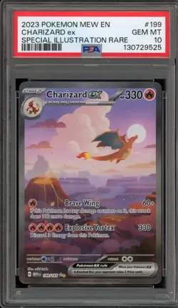 Pokemon Charizard ex 151 MEW EN Special Illustration Rare #199 PSA 10 Gem Mint - Image 1