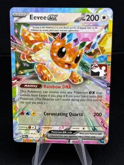 Pokemon TCG Prismatic Eevee ex 075/131 Play! Prize Pack Series 8 Pack Fresh - NM - Image 1