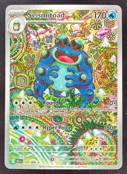 2025 Pokemon SV Black Bolt - BLK EN #105/086 Seismitoad Illustration Rare - Image 1