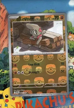 Pokemon TCG Timburr (Master Ball Pattern) 047/086 Sv: Black Bolt Holo NM/M - Image 1