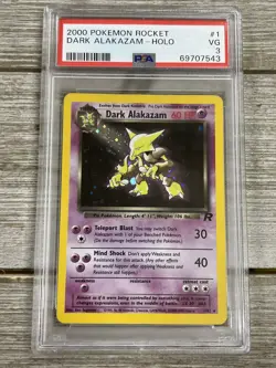 Graded PSA 3 2000 Pokemon Rocket - Dark Alakazam - Holo - Image 1