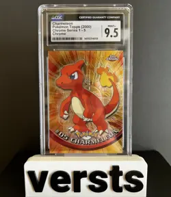 2000 Pokemon TCG Topps Chrome Series #5 Charmeleon Pokemon T.V. CGC 9.5 MINT+ - Image 1