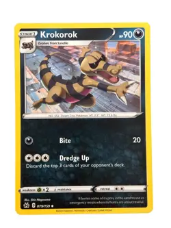 New: 2023 Pokemon TCG Krokorok 079 Crown Zenith Regular Uncommon - Image 1