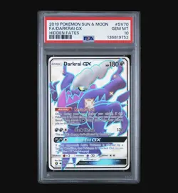 2019 Pokemon Sun & Moon Hidden Fates #SV70 FA Darkrai GX Hidden Fates PSA 10 - Image 1