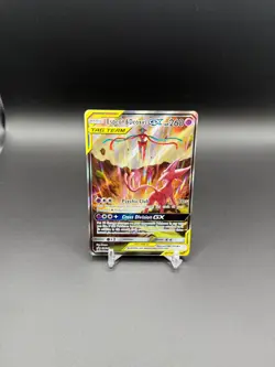 Pokemon TCG Espeon & Deoxys GX SM240 Black Star Promo Full Art Holo - Image 1