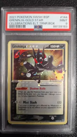 PSA 9 - Pokemon (2021) EN Celebrations Black Star Promo - Greninja [Gold Star] - Image 1