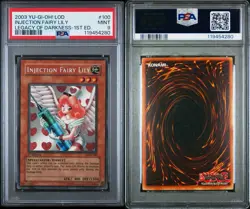 YuGiOh Injection Fairy Lily LOD-100 Secret Rare 1st Edition PSA 9 - Image 3