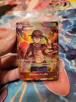 One Piece TCG Monkey D Luffy ST10-006 SR Treasure Booster Set Promo SEALED - Image 1