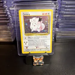 Pokemon TCG Clefairy Card 5/102 Base Set Unlimited Holo Rare Nice - Image 1