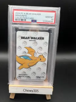 2024 Bear Walker Dragonite Limited Edition Card 104/310 PSA 10 Gem Mint - Image 1