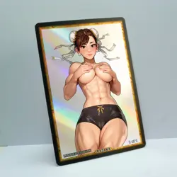 CHUN LI Waifu Anime Card LIMITED 1/1 Custom TCG Holo Goddess Story ACG T13163 - Image 2