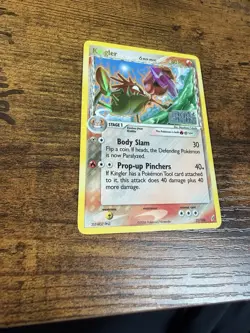 Kingler Delta Species Reverse Holo Pokemon Card 22/100 Crystal Guardians - Image 3