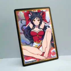 AHRI Waifu Anime Card LIMITED 1/1 Custom TCG Holo Goddess Story ACG T13153 - Image 2