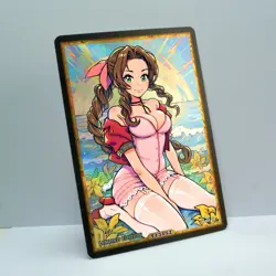 AERITH GAINSBOROUGH Waifu Anime Card LIMITED 1/1 Custom TCG Holo T13152 - Image 2