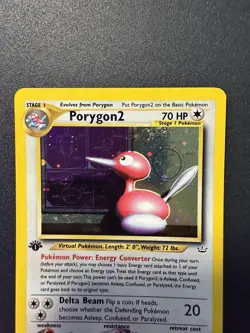 Pokemon TCG Porygon2 Neo Revelation 12/64 Holo Rare 1st Edition Card English - Image 2
