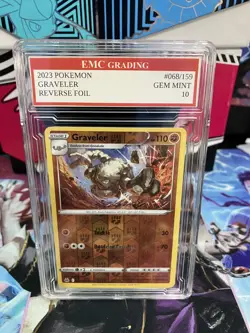 GRAVELER 068/159 FOIL Pokemon 2023 Card GRADED 10 MINT TCG CCG - Image 2