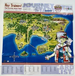 Pokemon Card Game POSTER & MAP ~ Arena Poster Vintage 1999 RARE Toys R Us - Image 1