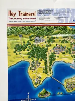 Pokemon Card Game POSTER & MAP ~ Arena Poster Vintage 1999 RARE Toys R Us - Image 2