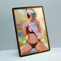 2B Waifu Anime Card LIMITED 1/1 Custom TCG Holo Goddess Story ACG T13129 - Image 2
