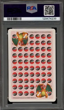 Pokemon Stadium Red Playing Cards Vaporeon Ace of Spades PSA 9 Mint - Image 2