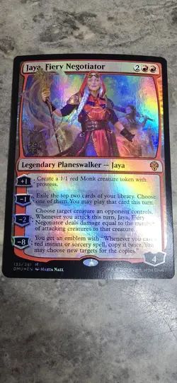 Jaya, Fiery Negotiator Prerelease Cards Foil Legendary Planeswalker MTG NM - Image 2