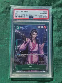PSA 10 Gem Mint Izo OP01-033 Premium Card CL 2024 English ONE PIECE TCG - Image 1