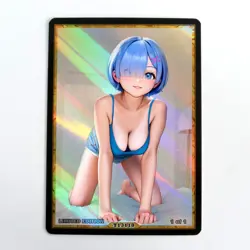 REM Waifu Anime Card LIMITED 1/1 Custom TCG Holo Goddess Story ACG T13118 - Image 1